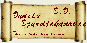 Danilo Đurđekanović vizit kartica